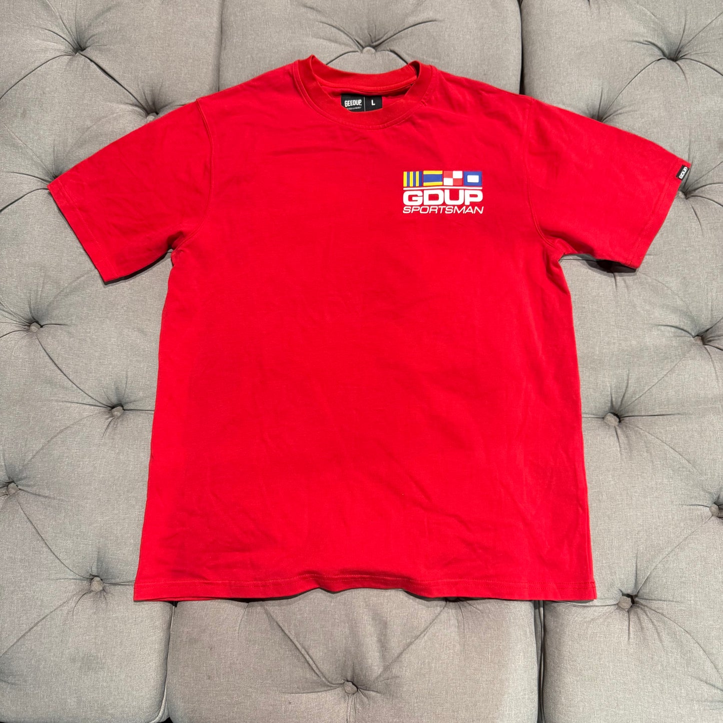 Geedup Sportsman Flag T-shirt 'Red' (Brand New)