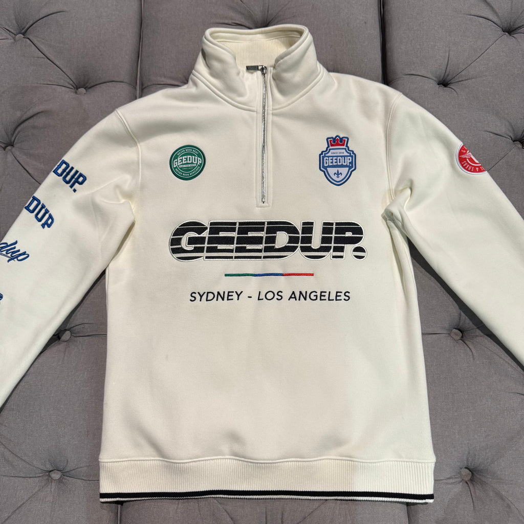 Geedup Sportsman Badges QTR Zip 'Light Cream' (Second hand)