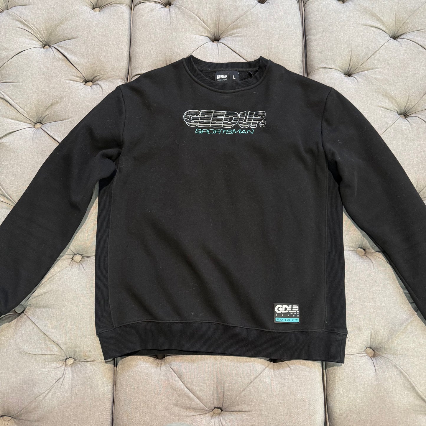 Geedup Sportsman Crewneck 'Black Teal' (Second hand)