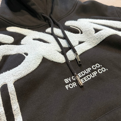 Geedup Handstyle Hoodie 'Black Baby Blue' (Second hand)