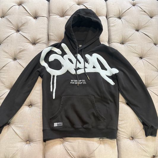 Geedup Handstyle Hoodie 'Black Baby Blue' (Second hand)