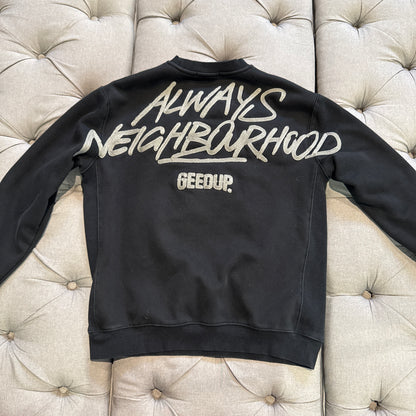 Geedup Always Neighbourhood Crewneck 'Black Grey' (Second hand)