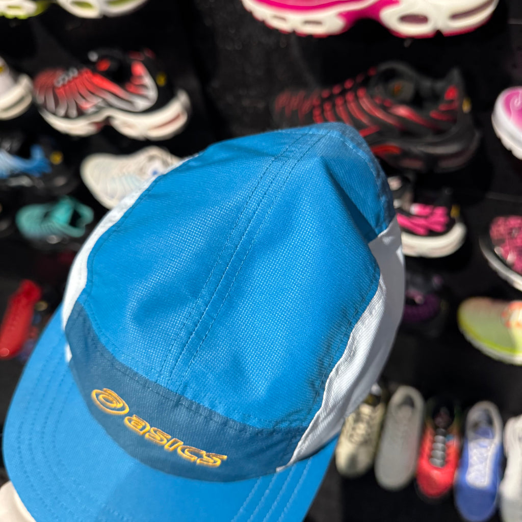 Asics 5 Pannel Embroided Logo Cap 'Blue Grey' (Second hand)