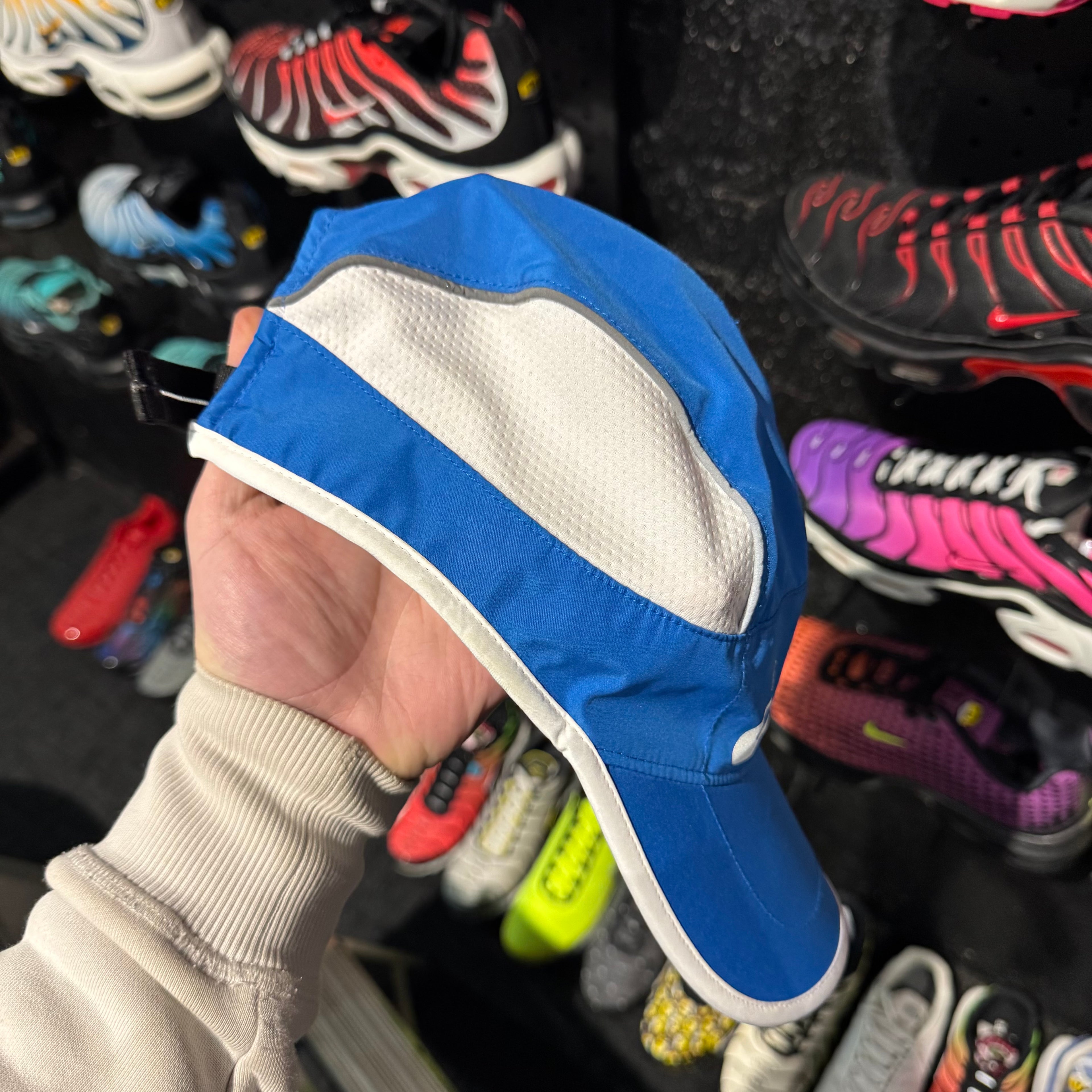 Asics Multi Pannel Reflective Cap 'Blue White' (Second hand)