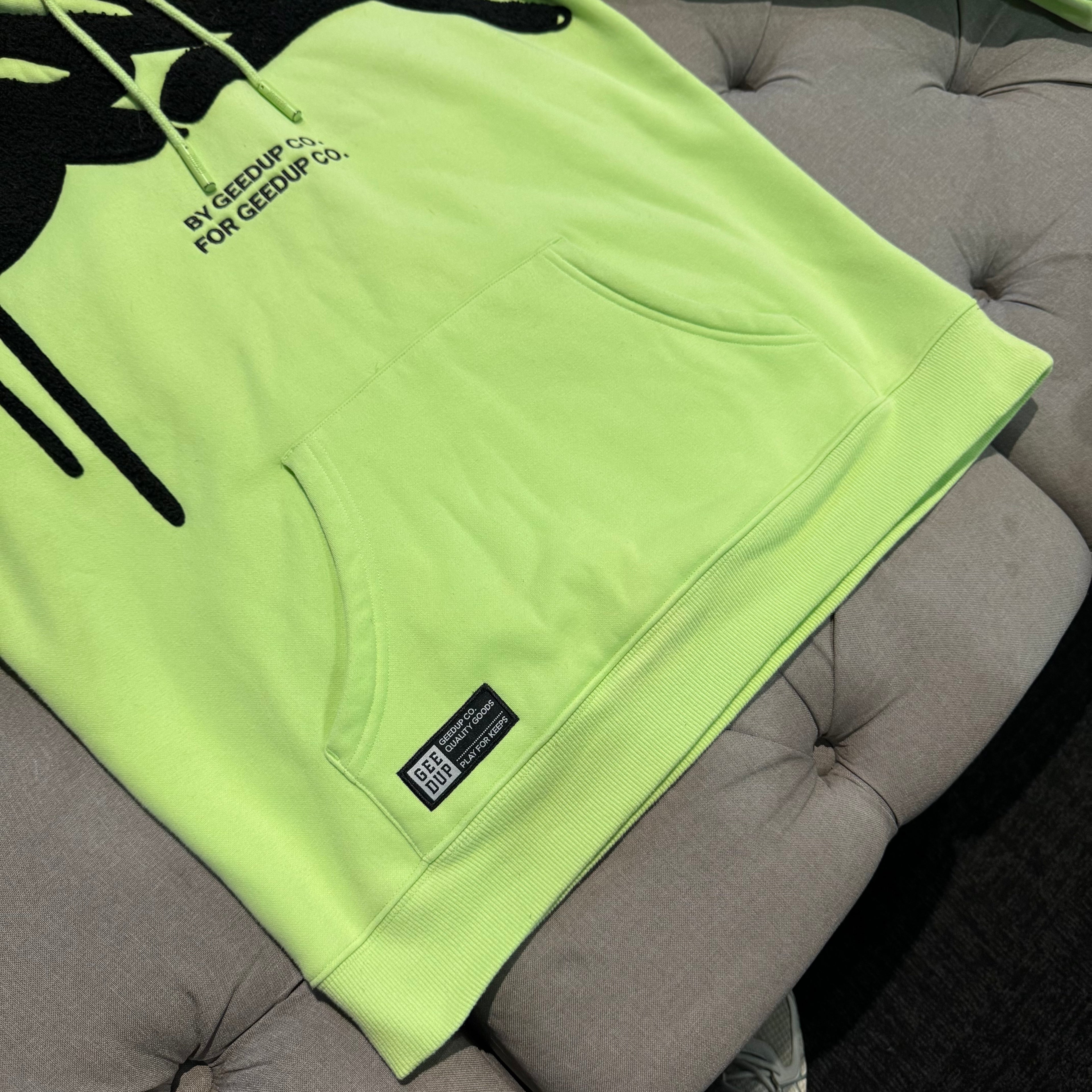 Geedup Handstyle Hoodie 'Pastel Green Black' (Second hand)
