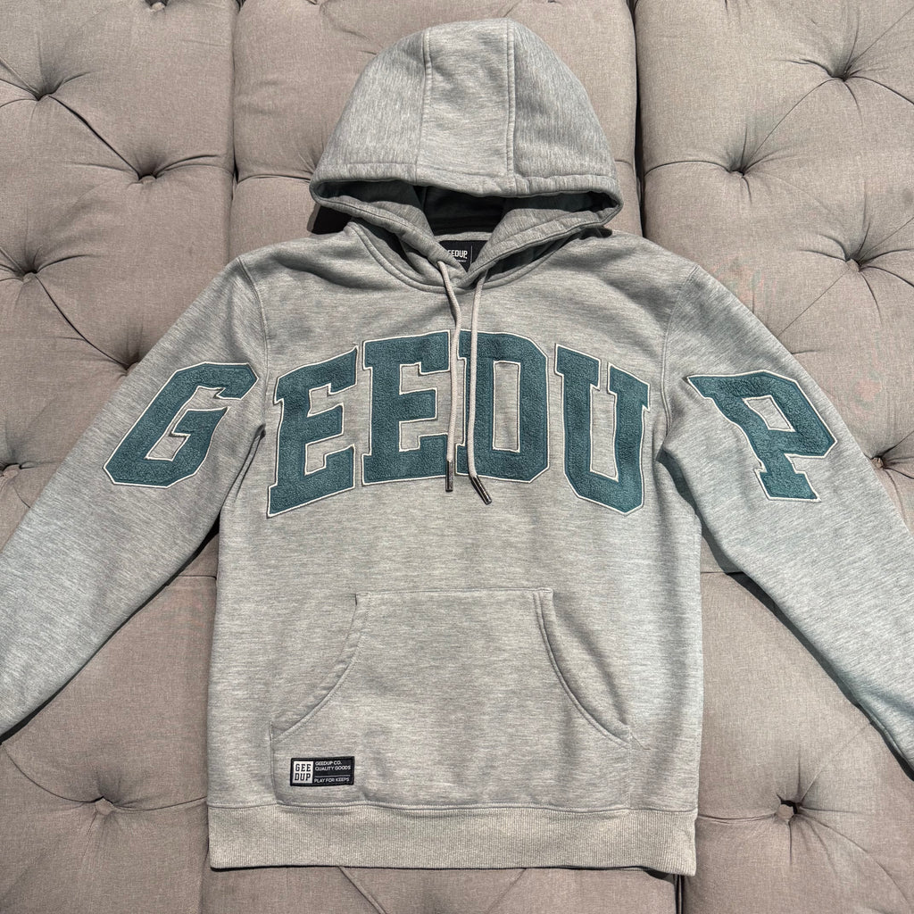 Geedup Team Logo Hoodie 'Grey Teal' (Second hand)