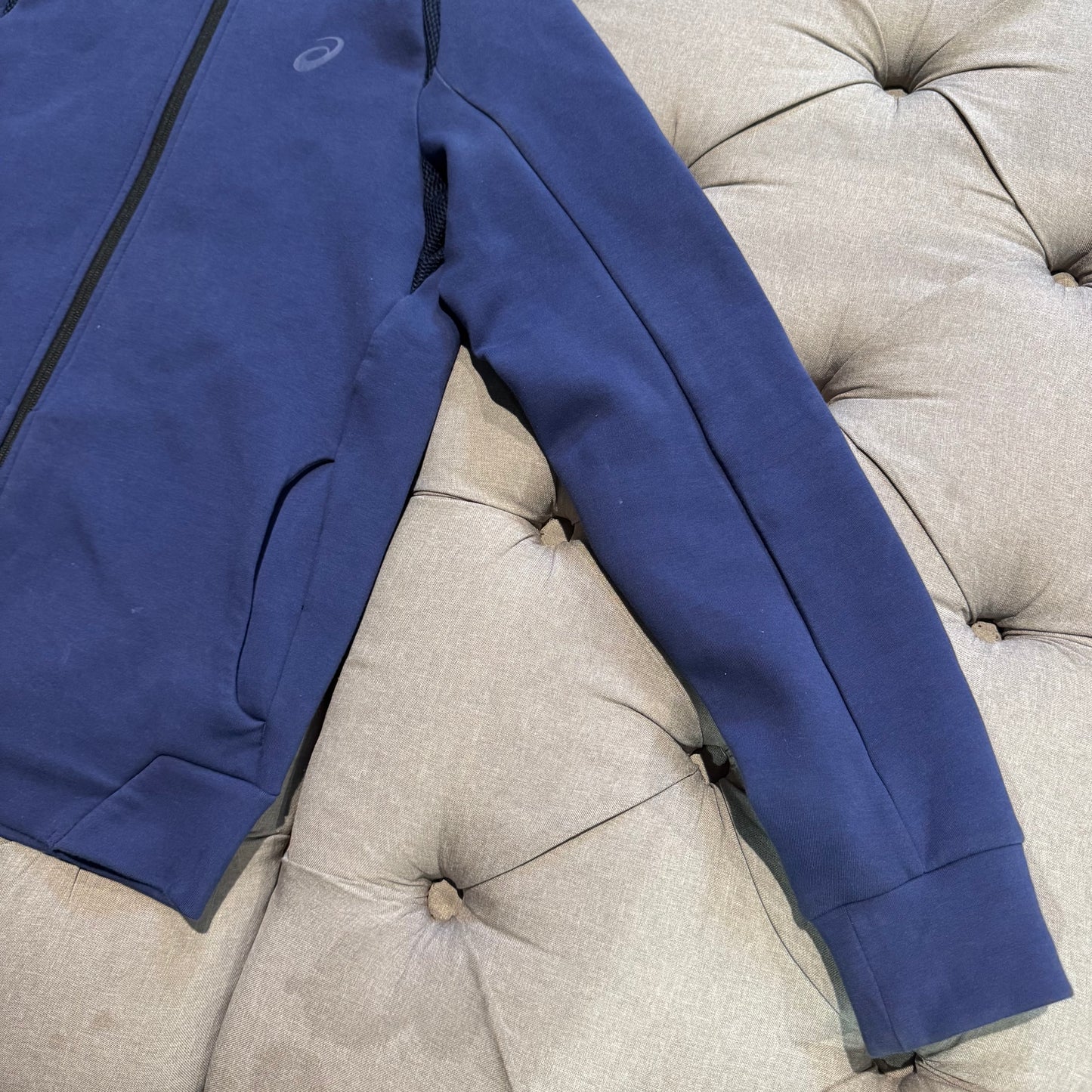 Asics Fleece Jacket Hoodie 'Navy' (Second hand)