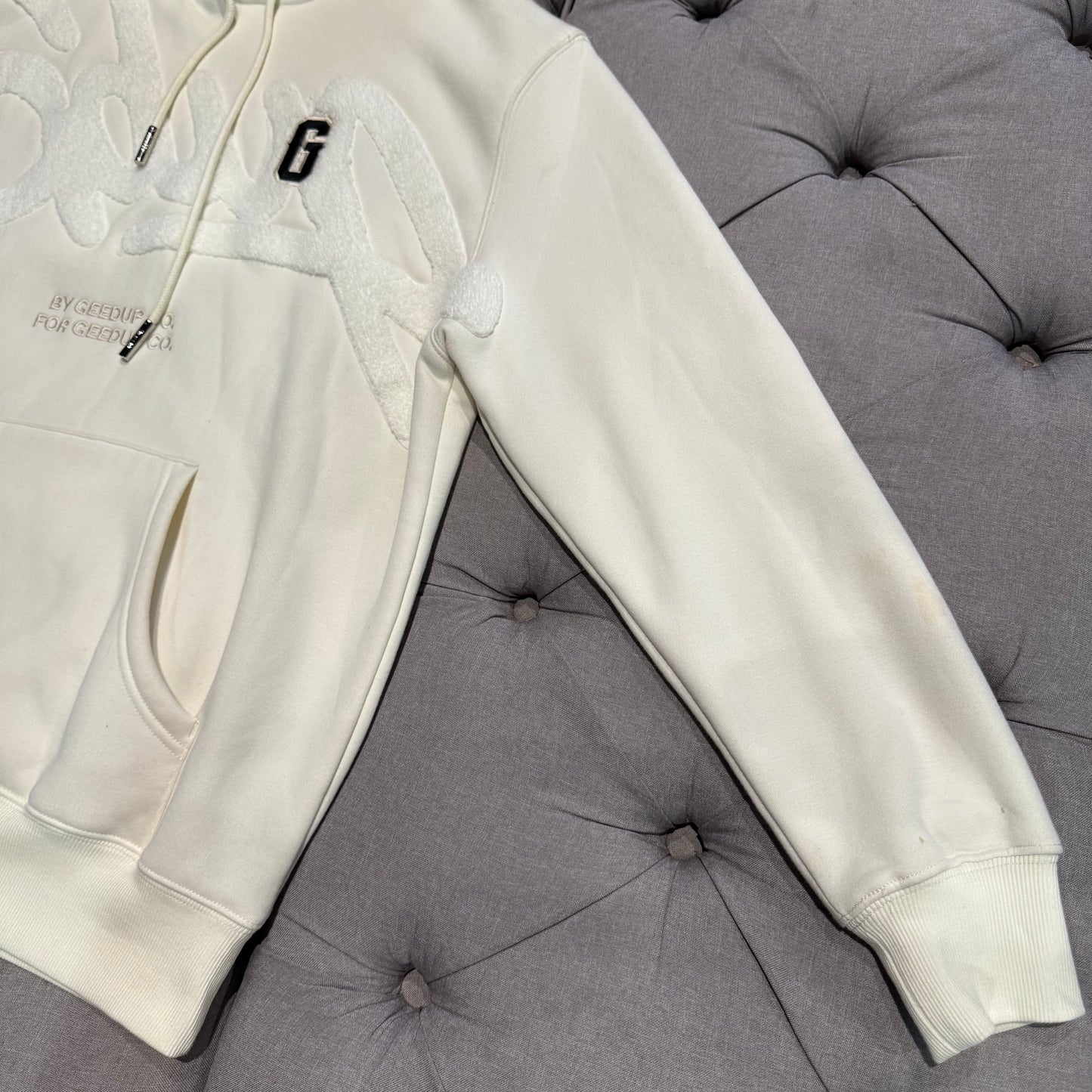 Geedup Handstyle Hoodie 'Triple Cream' (Second hand)