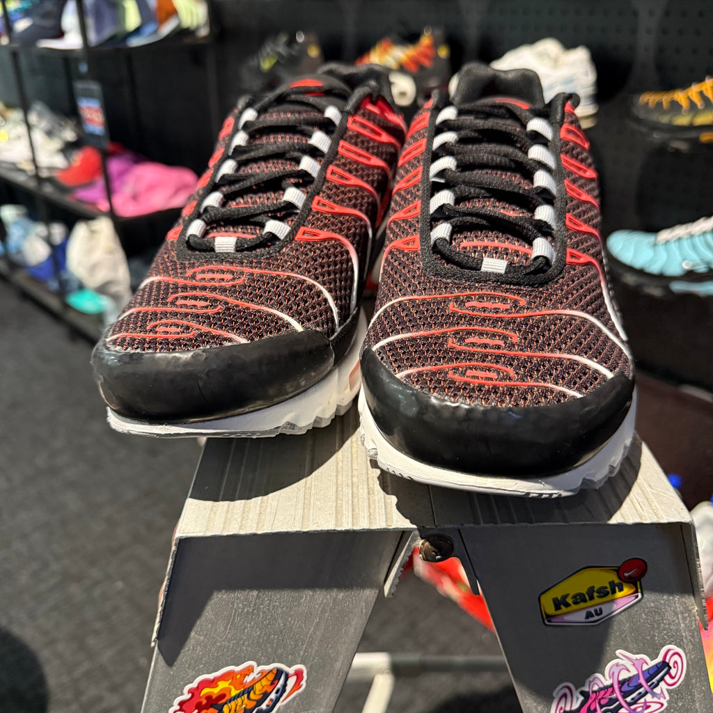 Nike Air Max Plus 'TN' Bright Crimson Wolf Grey (Brand New)