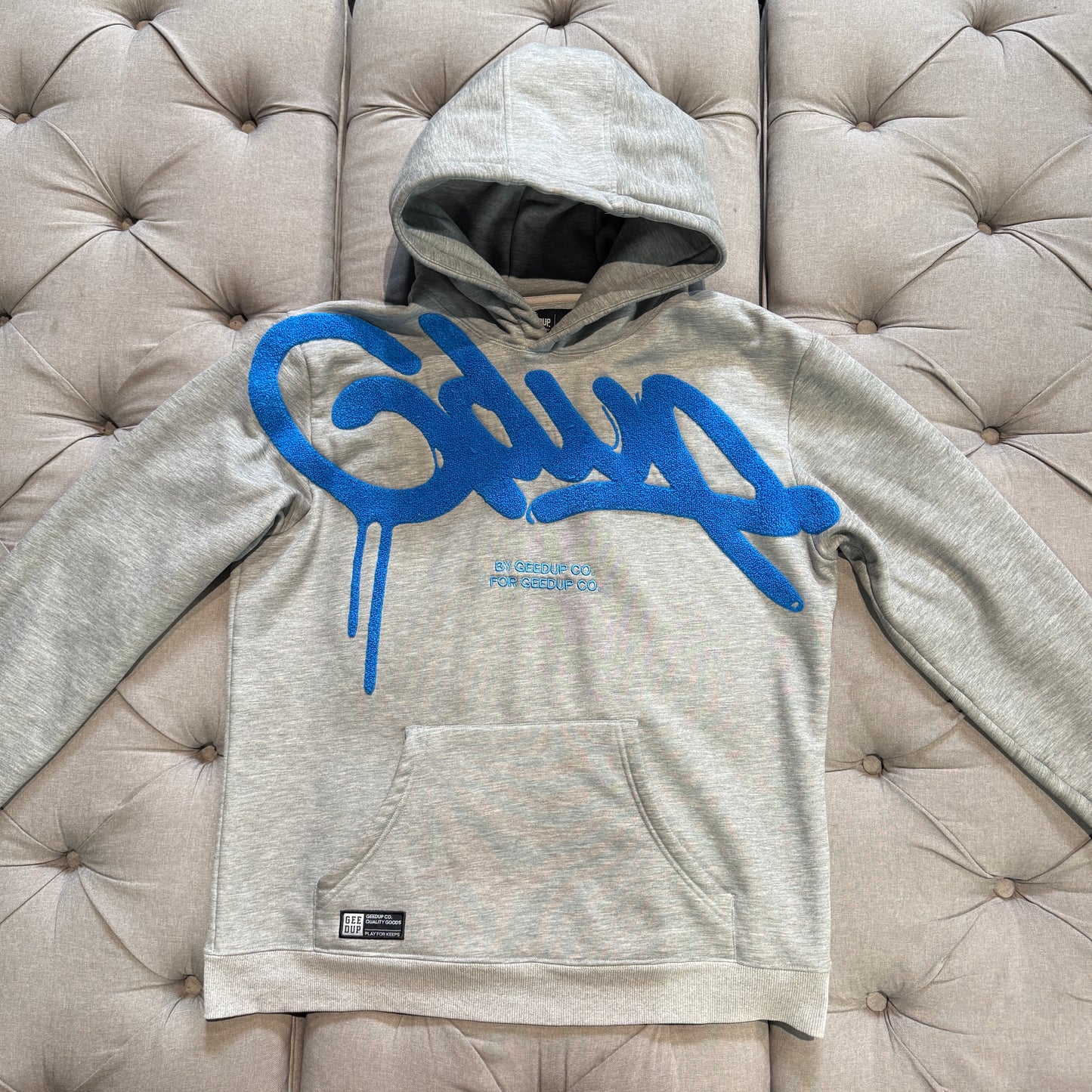 Geedup Handstyle Hoodie 'Grey Blue' (Second hand)