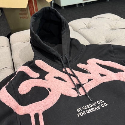 Geedup Handstyle Hoodie 'Black Pink' (Second hand)