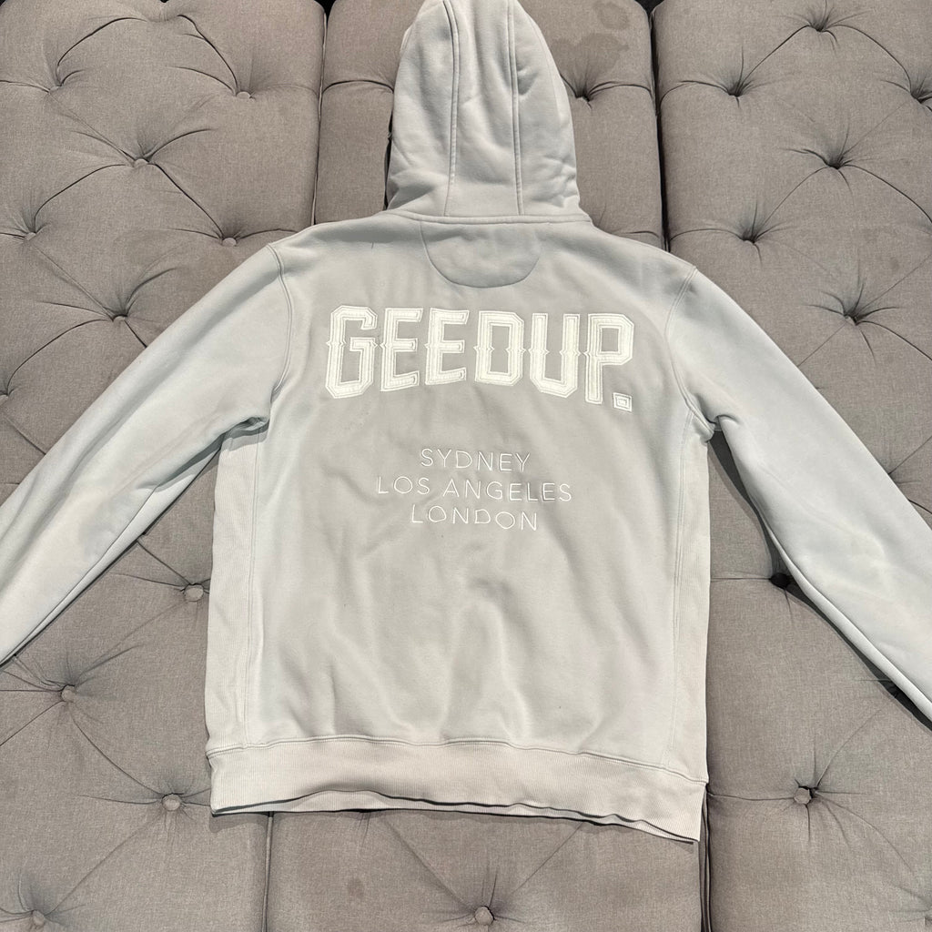 Geedup Cities Hoodie 'Grey White' (Second hand)