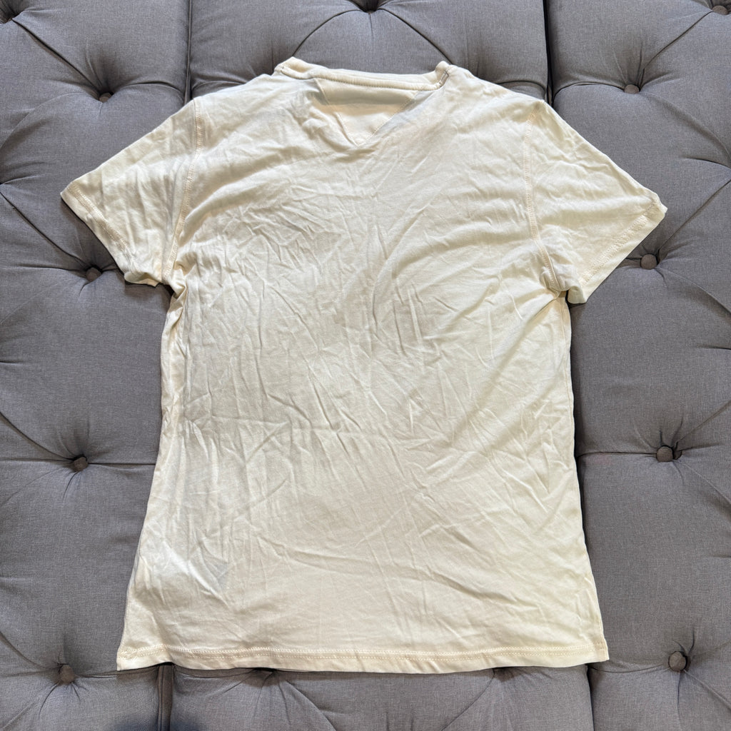 Tommy Hilfiger Flag Embroidery Tshirt 'Cream'