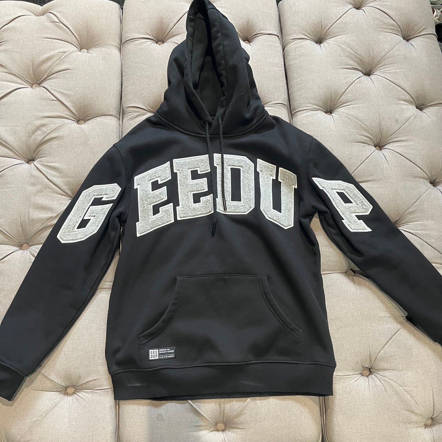 Geedup Team Logo Hoodie 'Black Asphalt Grey' (Second hand)