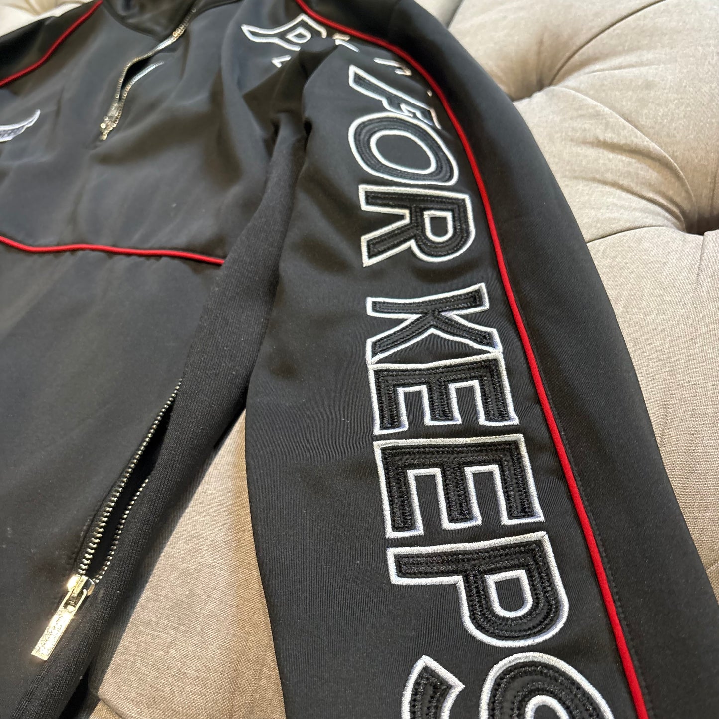 Geedup Play For Keeps Quarter Zip 'Black Red' (Second hand)