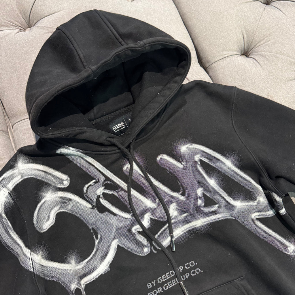 Geedup Handstyle Hoodie 'Black Chrome' (Second hand)