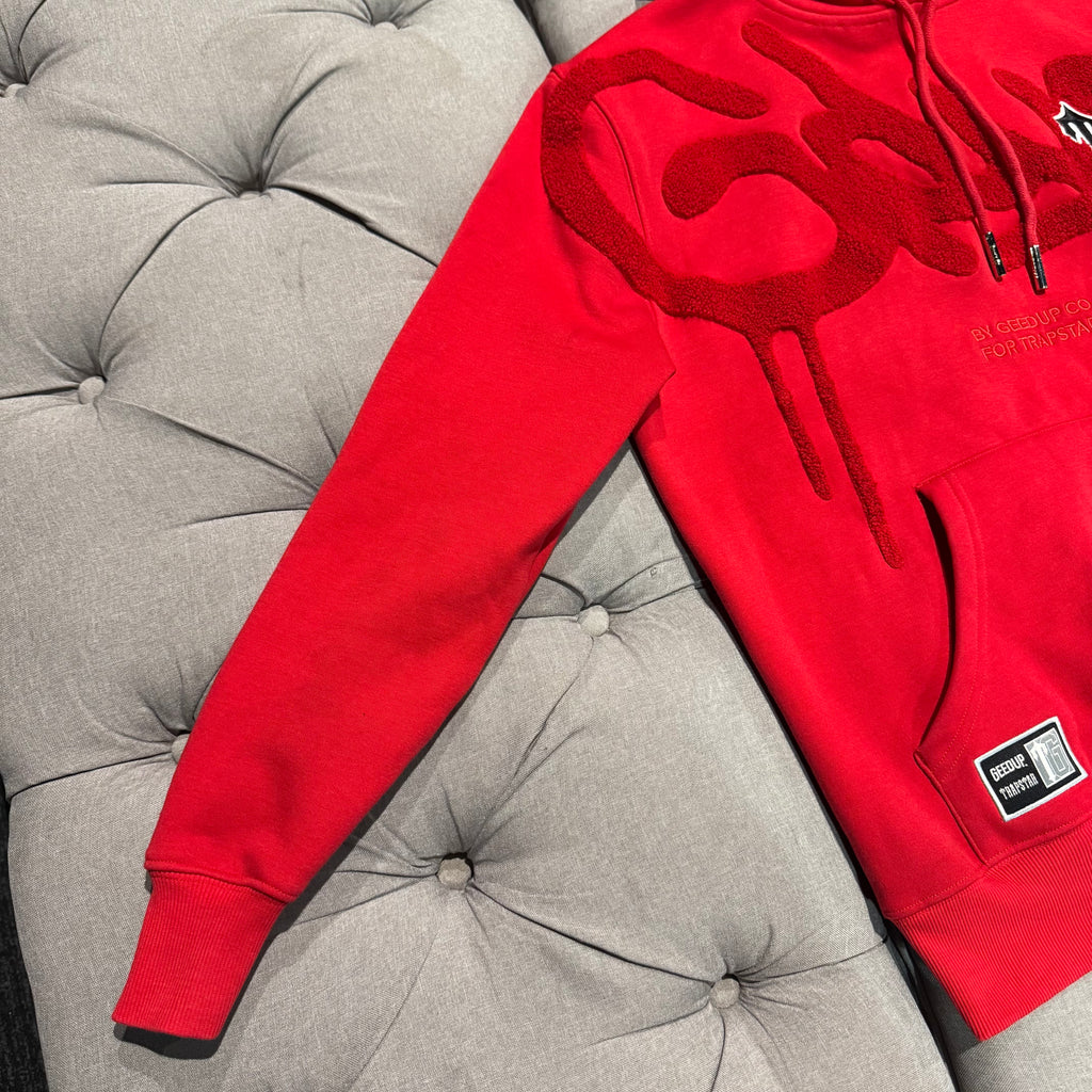 Geedup Trapstar x Handstyle x Irongate T Hoodie 'Red' (Second hand)