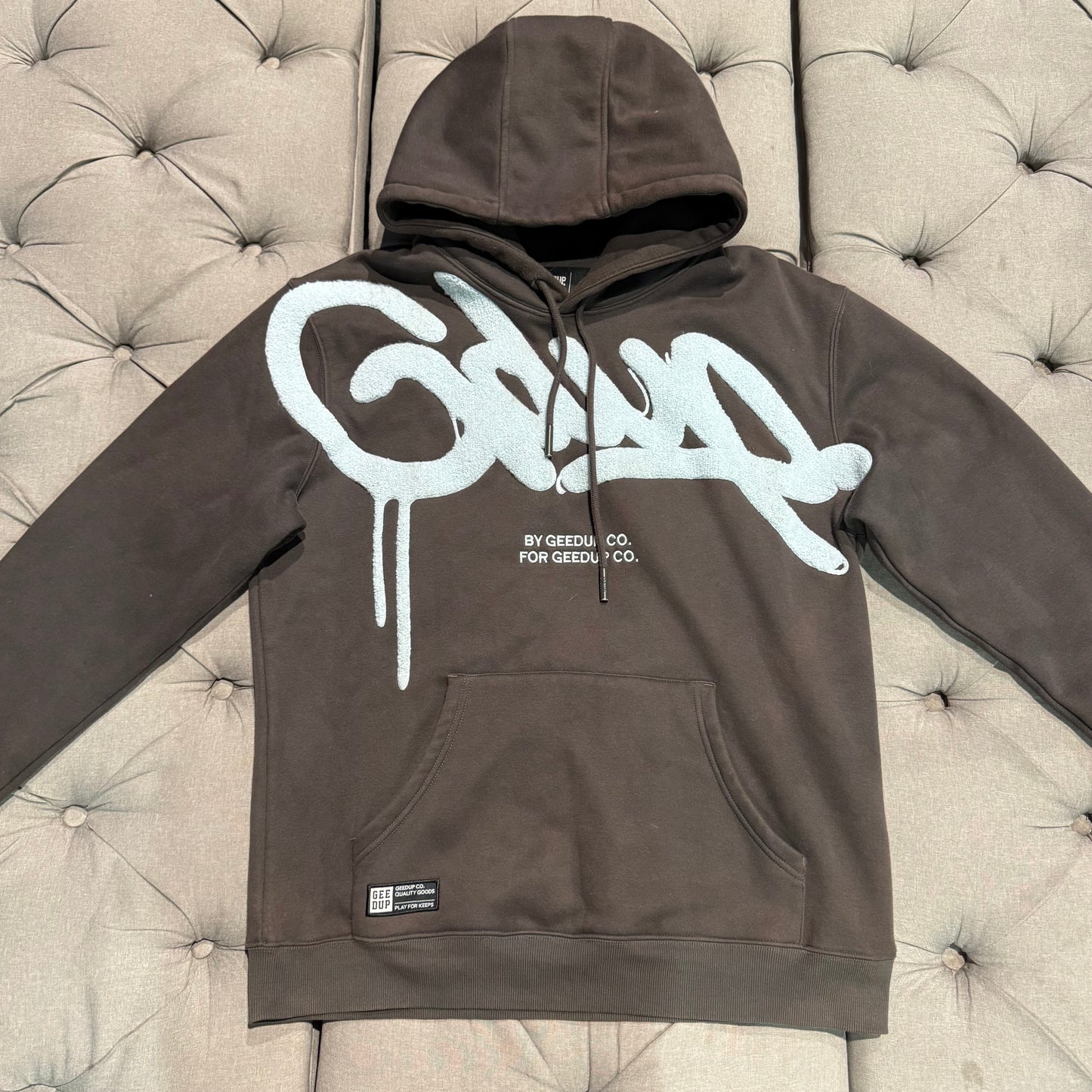 Geedup Handstyle 'Hoodie Graphite Baby Blue' (Second hand)