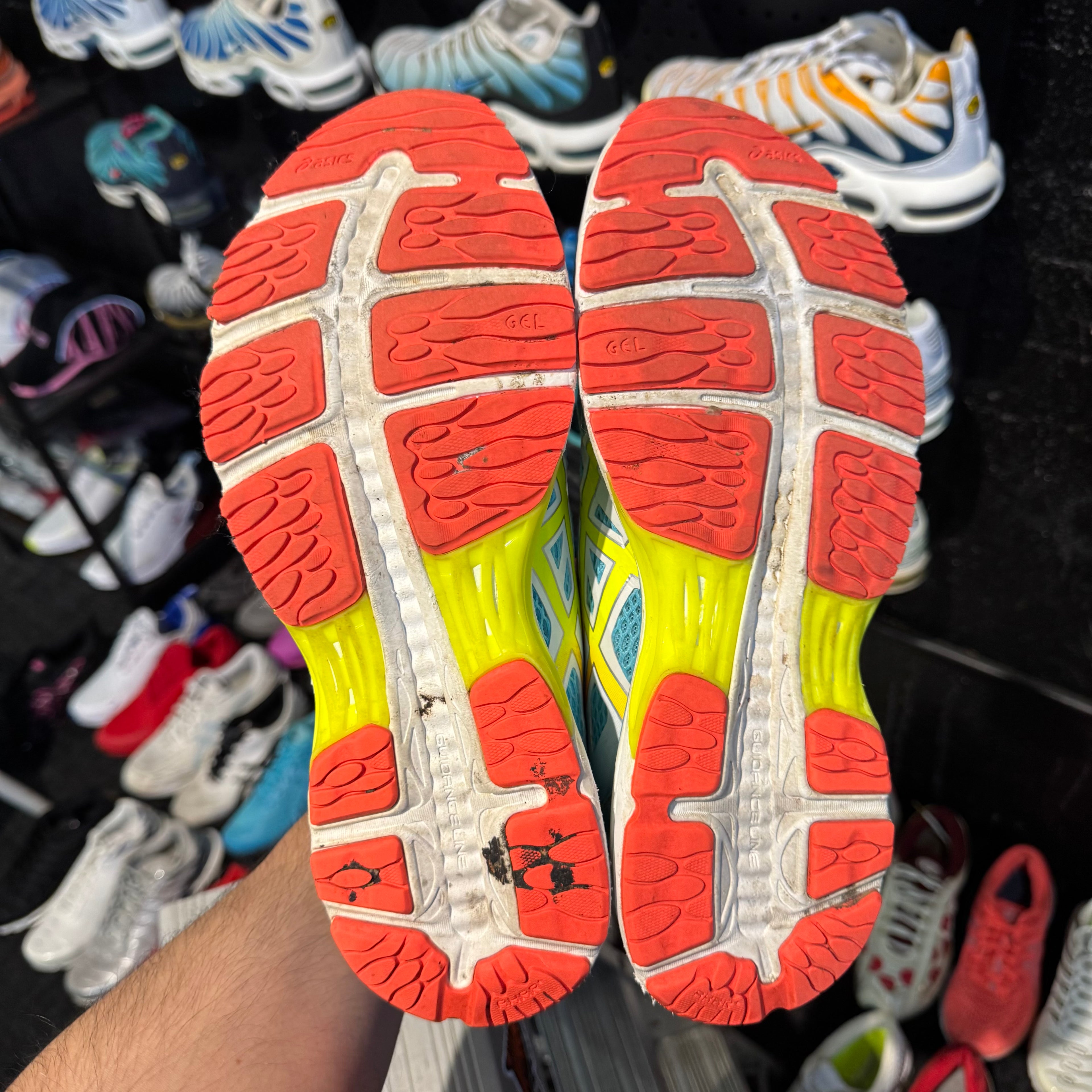 Asics Gel Quantum Cumulus 18 'Sky Blue Neon Peach' (Second hand)