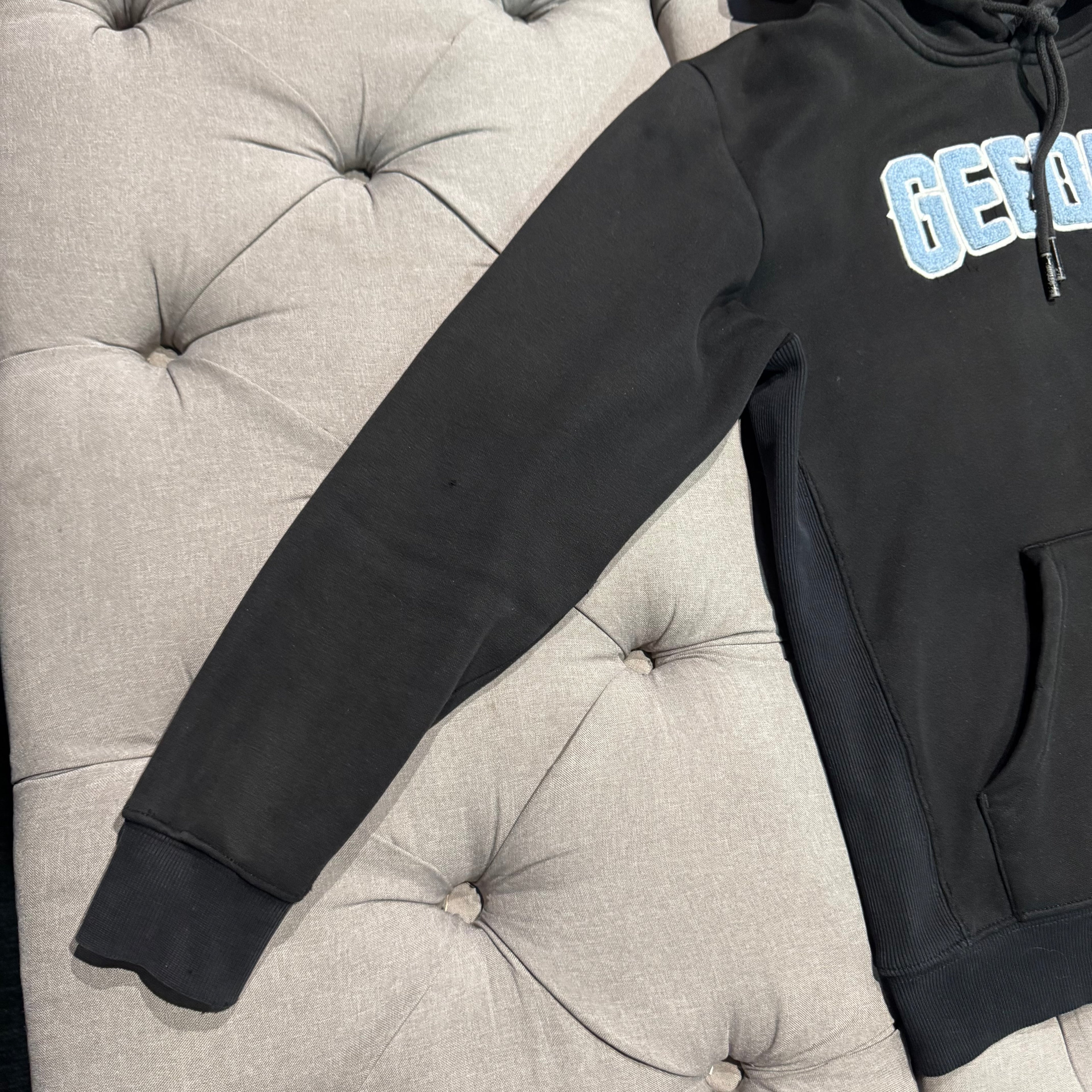 Geedup Play For Keeps Hoodie 'Black Baby Blue' (Second hand)
