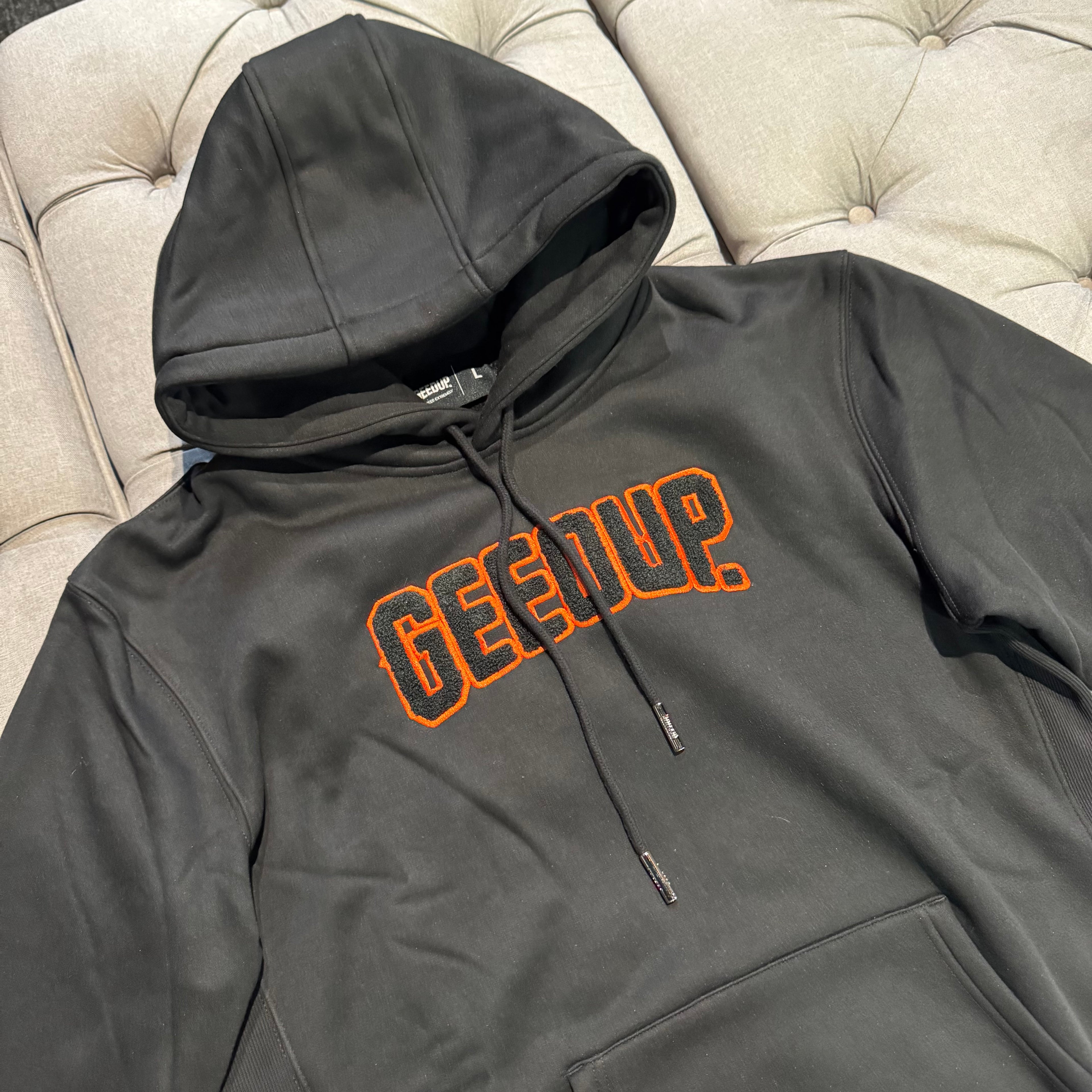Geedup Play For Keeps Hoodie 'Black Orange Black' (Brand New)