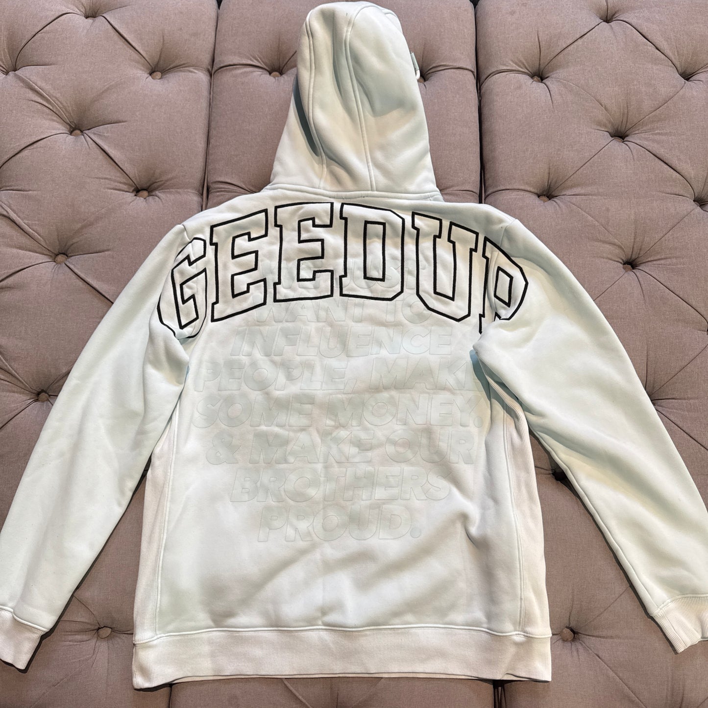 Geedup Proud Logo Hoodie 'Teal Black' (Second hand)