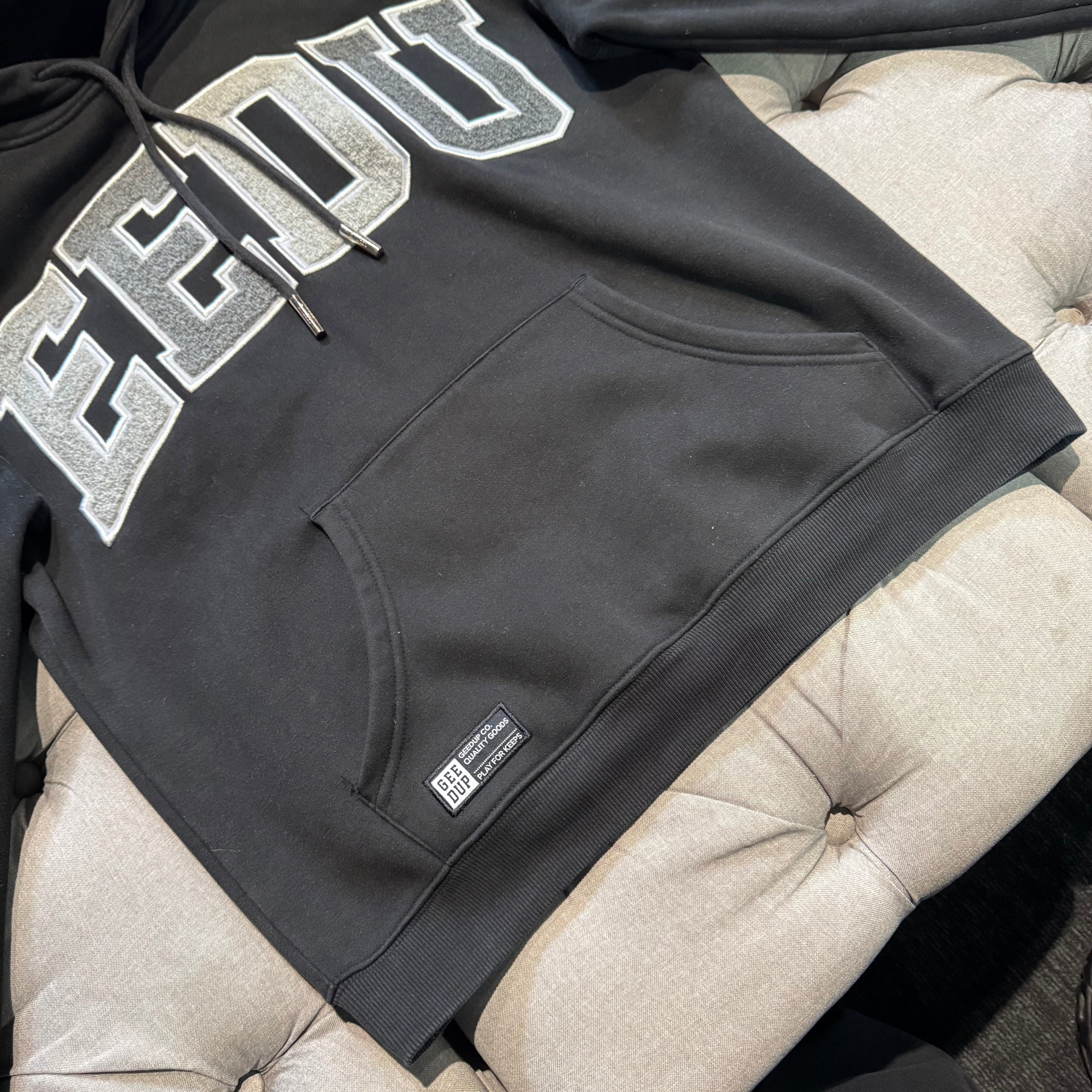 Geedup Team Logo Hoodie 'Black Monochrome' (Second hand)