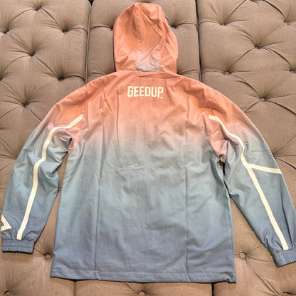 Geedup X ArrDee Sublimated Zipup Jacket 'Baby Blue Peach' (Brand New)