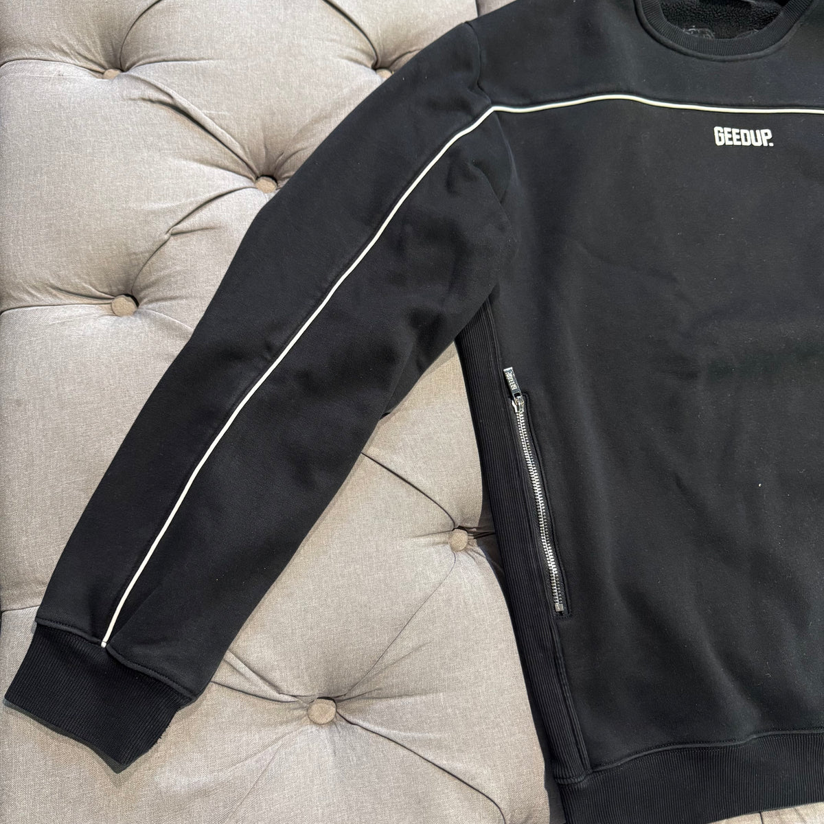 Geedup Play For Keeps Crewneck 'Black White' (Second hand)