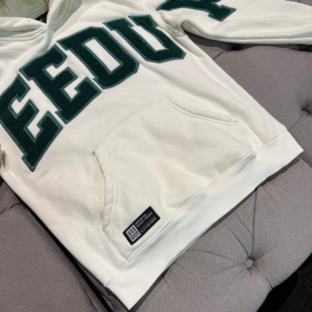 Geedup Team Logo Hoodie 'White Green' (Second hand)