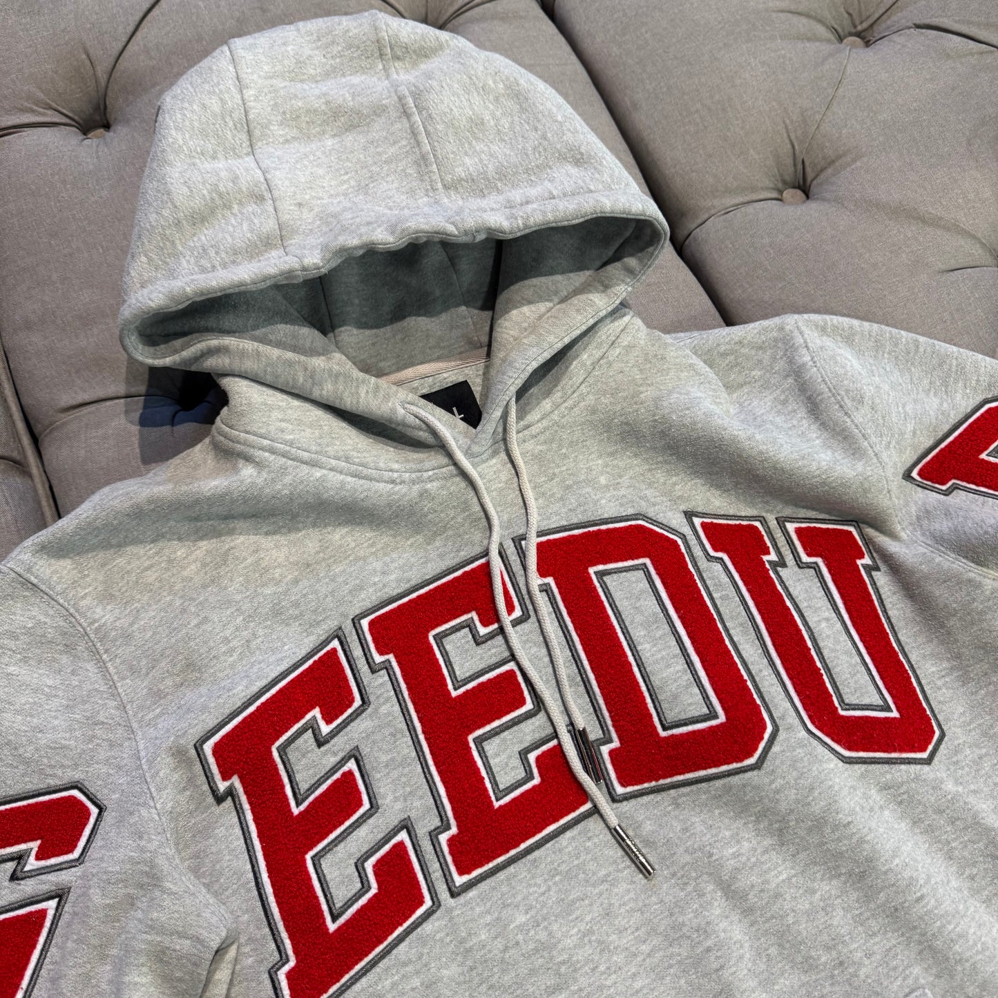 Geedup Team Logo Hoodie 'Grey Red' (Second hand)