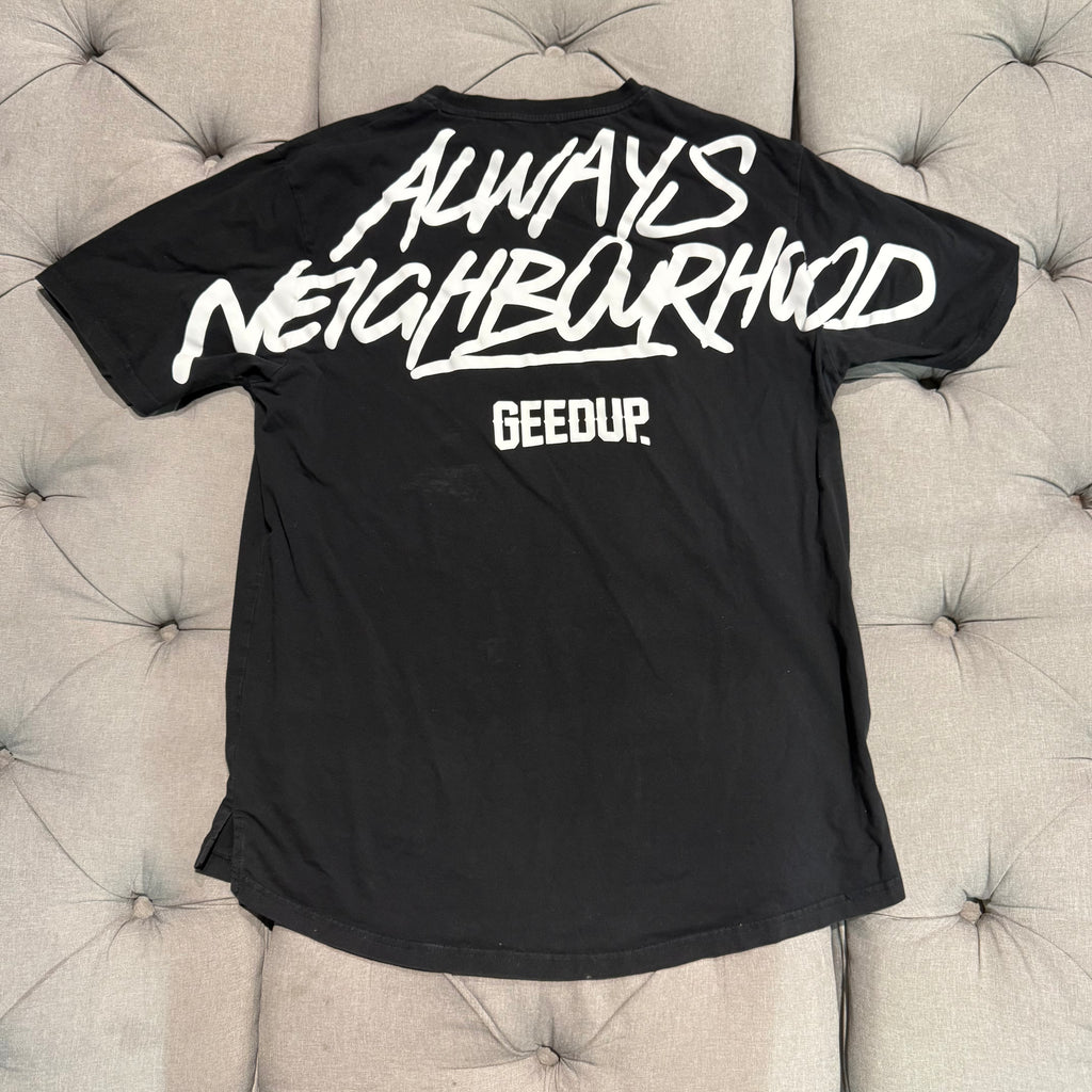 Geedup Always Neighbourhood T-shirt 'Black White' (Second hand)
