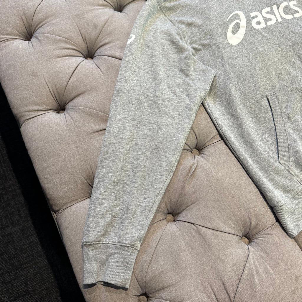 Asics Front Logo Hoodie 'Grey White' (Second hand)