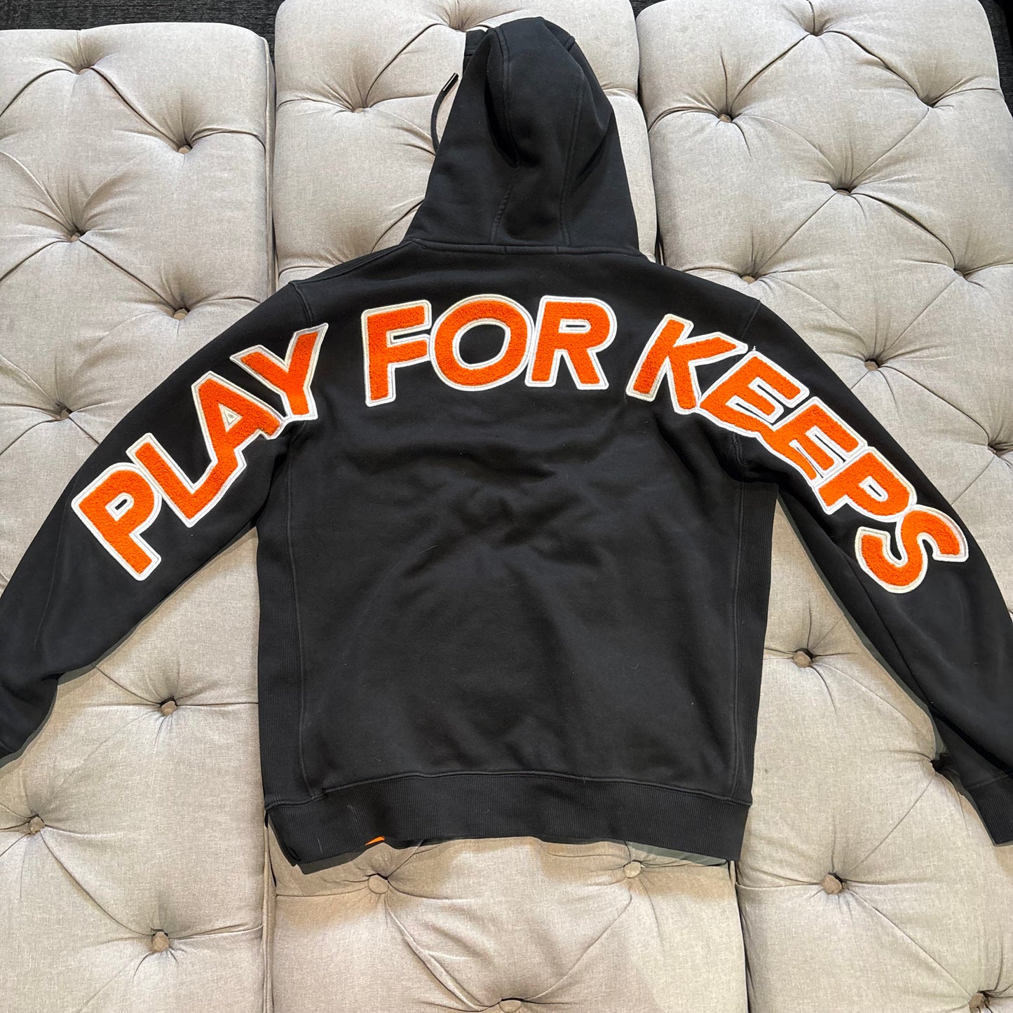 Geedup Play For Keeps Hoodie 'Black Orange' (Second hand)