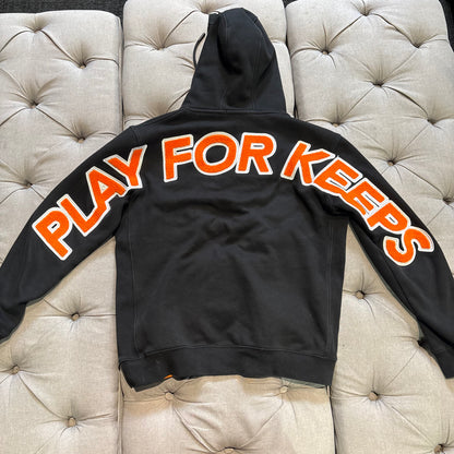 Geedup Play For Keeps Hoodie 'Black Orange' (Second hand)