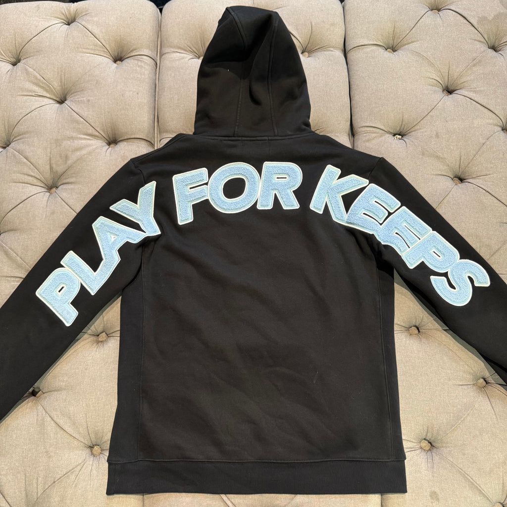Geedup Play For Keeps Hoodie 'Black Baby Blue' (Second hand)
