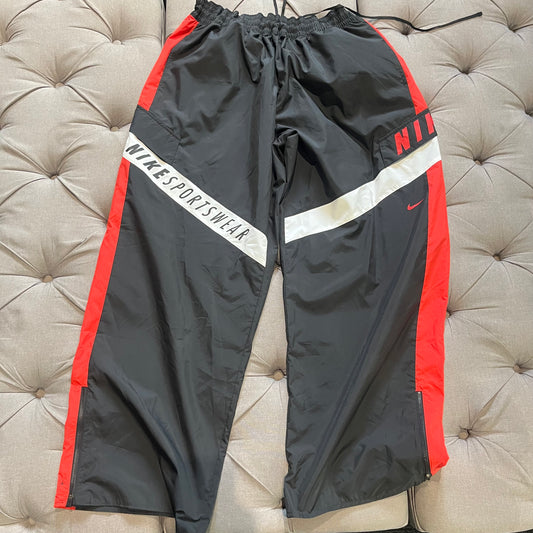Nike Sports Wear Parachute Pants 'Black White Red' (Second hand)