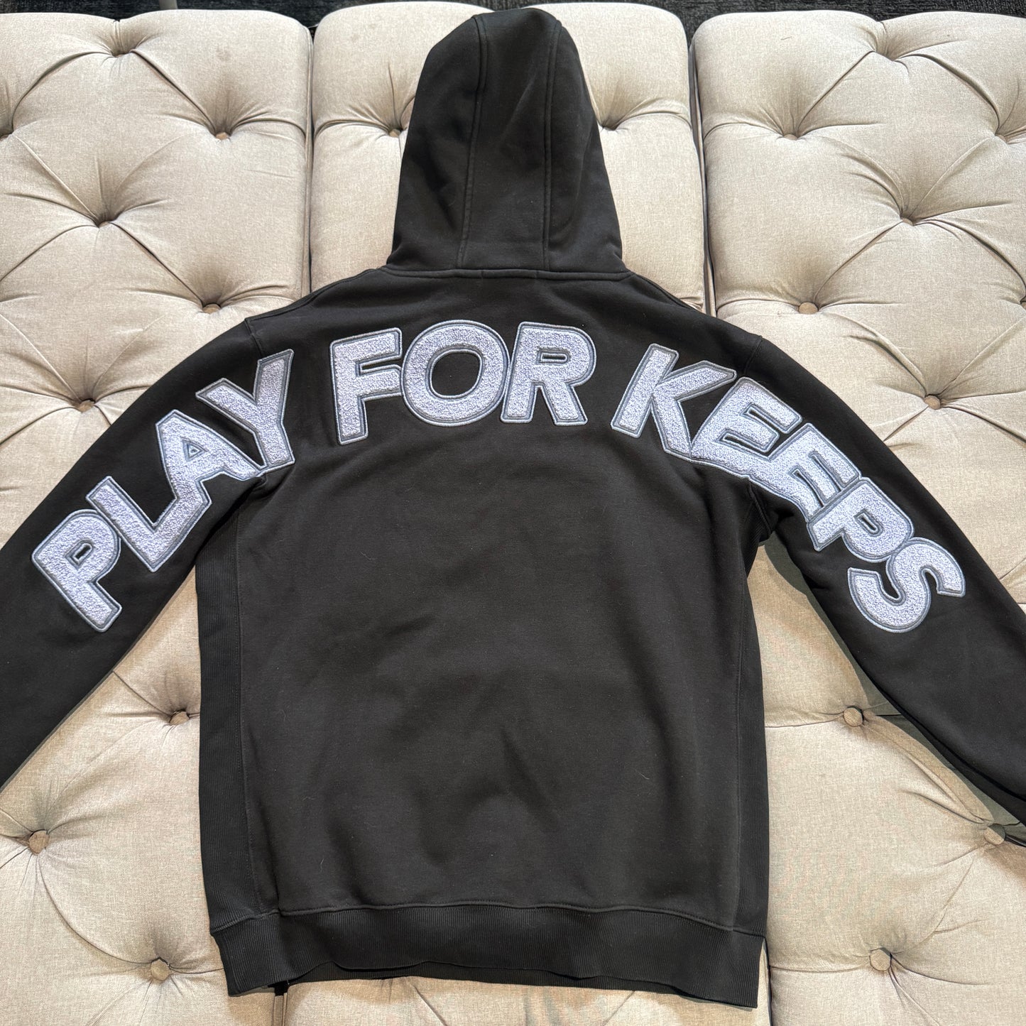 Geedup Play For Keeps Hoodie 'Black Purple' (Second hand)