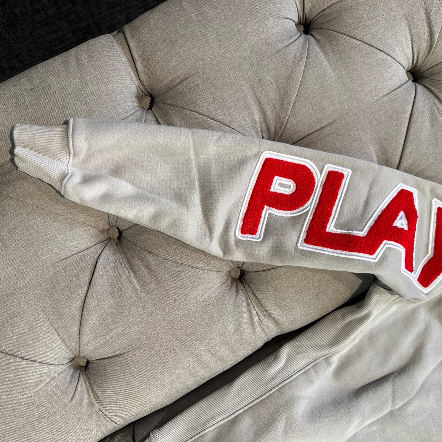 Geedup Play For Keeps Hoodie 'Grey Red' (Second hand)