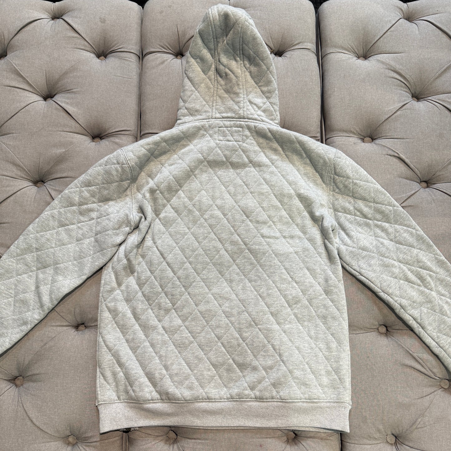 Geedup Stitched Quilt Hoodie 'Grey' (Second hand)