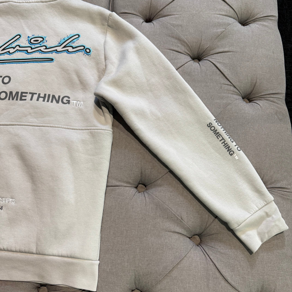 Hoodrich Script Logo Hoodie 'Grey Blue' (Second hand)