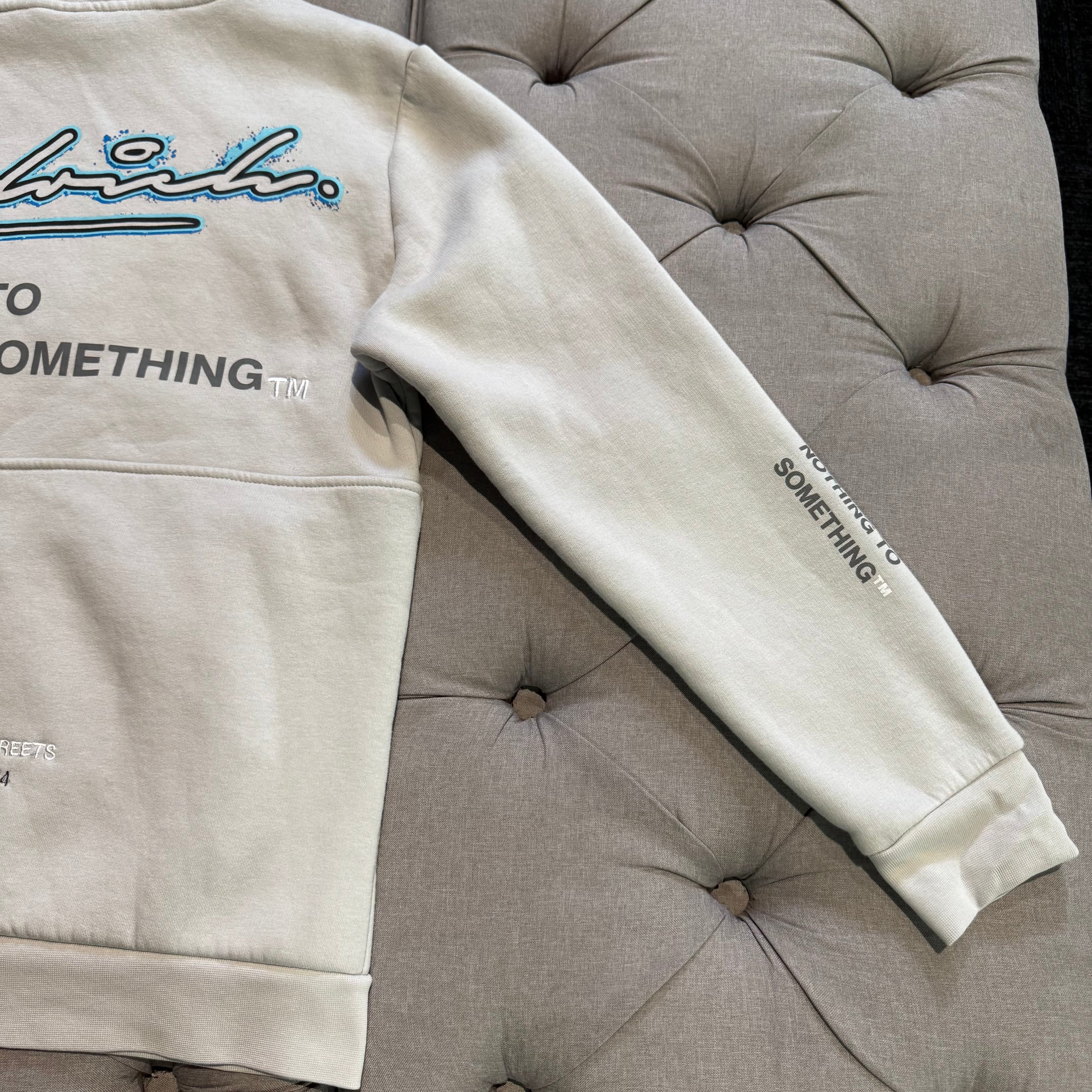 Hoodrich Script Logo Hoodie 'Grey Blue' (Second hand)