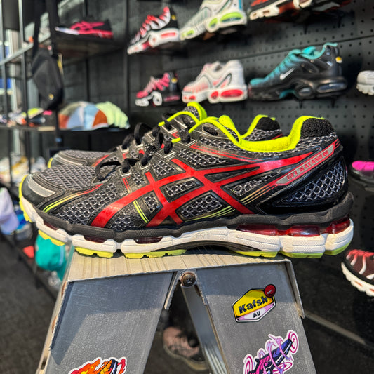 Asics Gel Kayano 19 'Black Grey Red Neon' (Second hand)