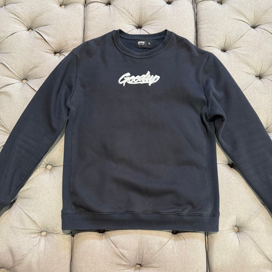 Geedup OS Script Crewneck 'Navy White' (Second hand)
