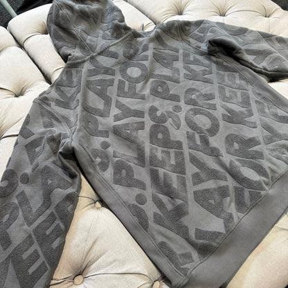 Geedup Monogram Play For Keeps Hoodie 'Ash Grey' (Second hand)