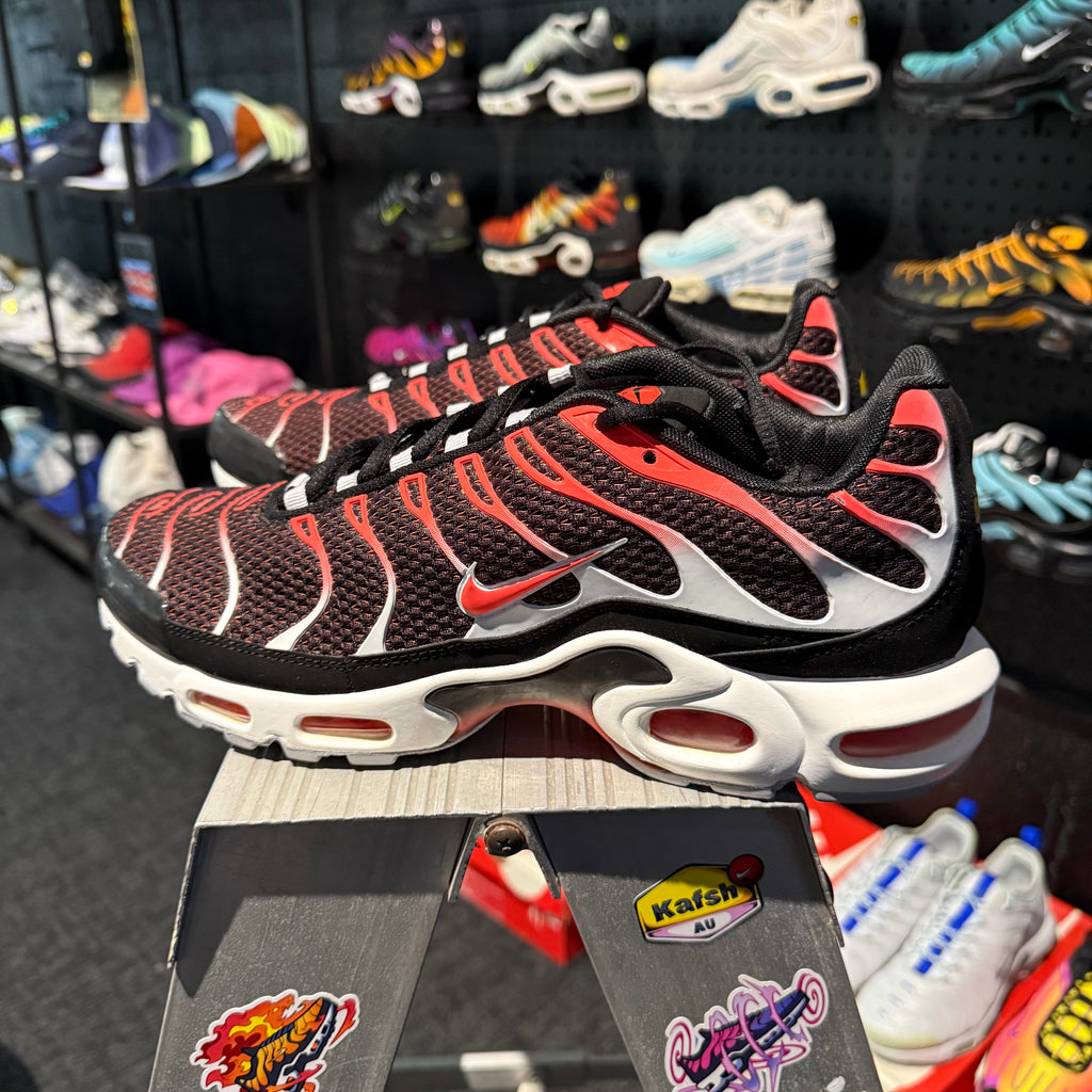 Nike Air Max Plus 'TN' Bright Crimson Wolf Grey (Brand New)