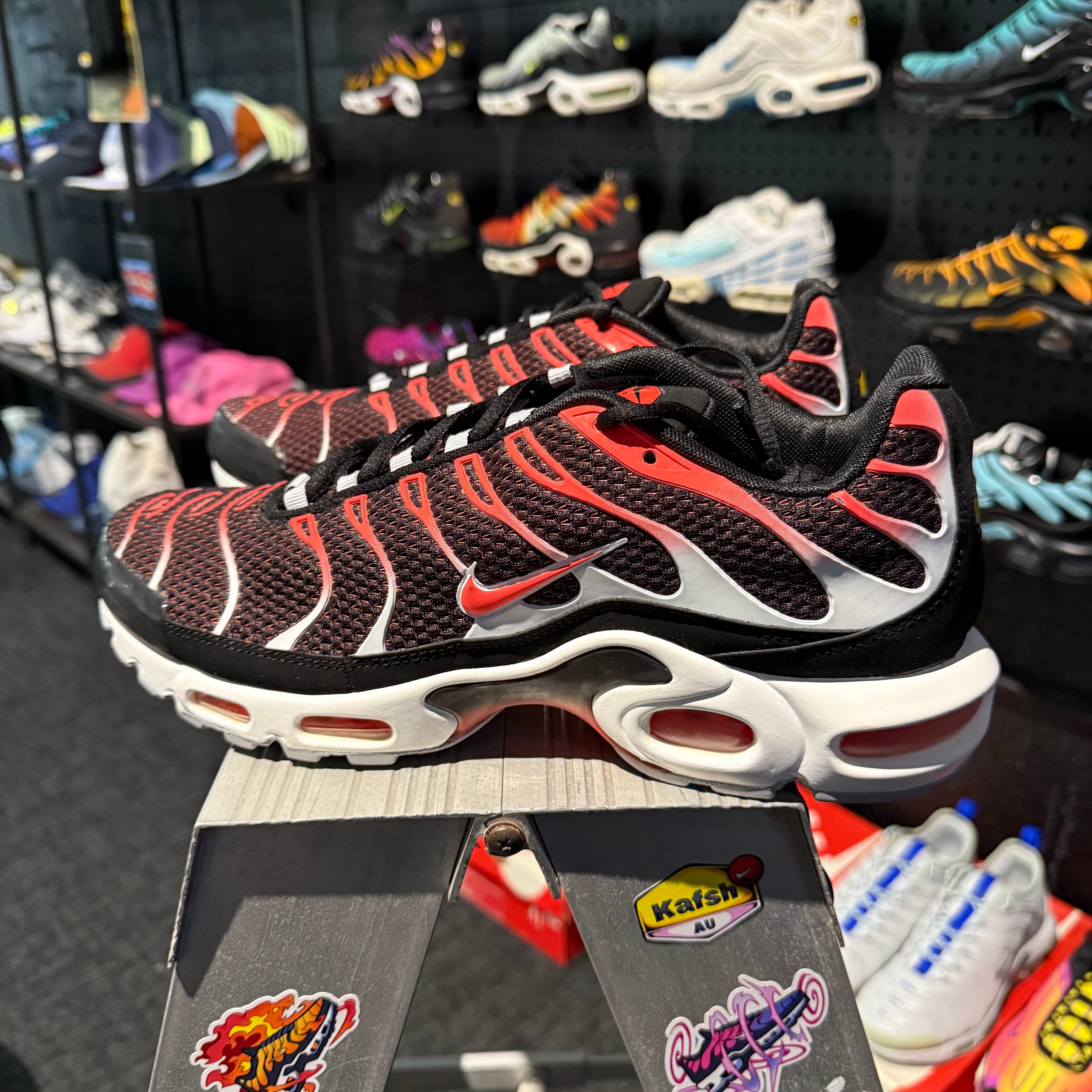 Nike Air Max Plus 'TN' Bright Crimson Wolf Grey (Brand New)