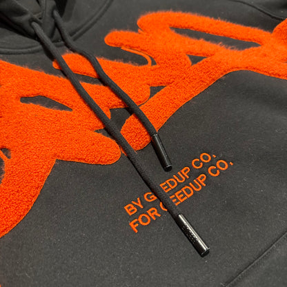Geedup Handstyle Hoodie 'Black Burnt Orange' (Second hand)