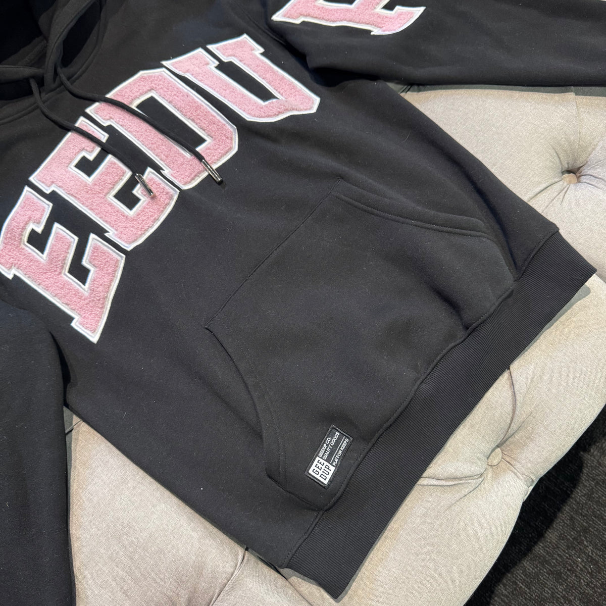 Geedup Team Logo Hoodie 'Black Pink' (Second hand)
