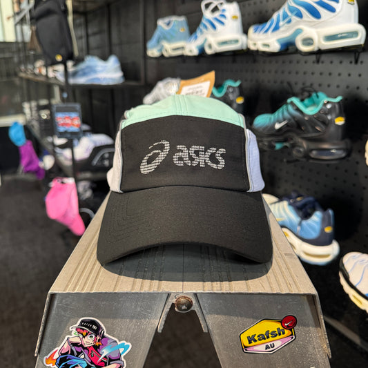 Asics Reflective Piping Cap 'Black White Turquoise' (Brand New)